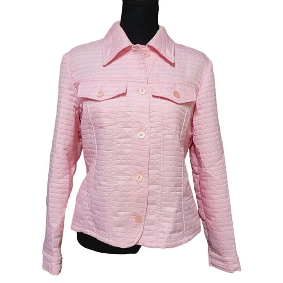 Harve Benard Soft Pink, Lightweight Quilted Women's Jacket, Size 10 Petite - Picture 1 of 6